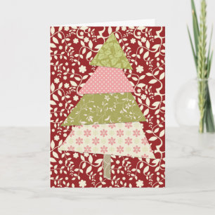 Árbol de Navidad Floral Rojo y Crema