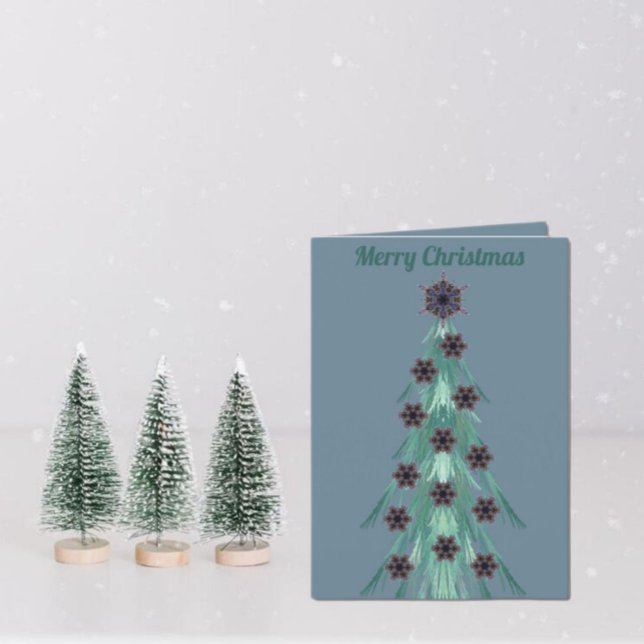 Árbol de Navidad fractal copos de nieve y estrella (Subido por el creador)