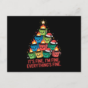 Árbol de Navidad Fuego en el Contenedor Está Bien