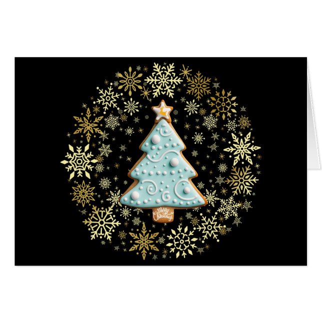 Árbol de Navidad, galleta de pan de jengibre (Anverso (Horizontal))
