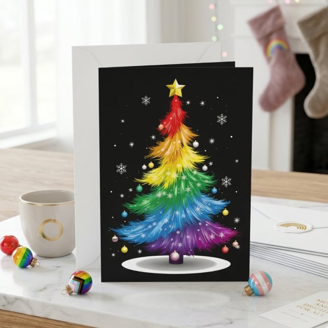 Árbol de Navidad Gay LGBT Orgullo Arcoíris Feliz N (Subido por el creador)