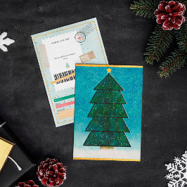 Árbol de Navidad Geométrico Boleto de Regalo Famil