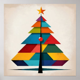Árbol de Navidad geométrico de arte pop minimalist
