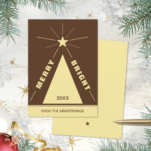 Árbol de Navidad geométrico de chocolate marrón cá