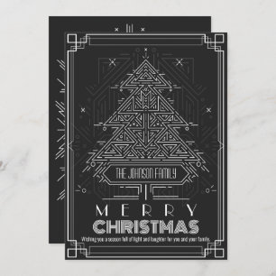 Árbol de Navidad Geométrico Negro clásico moderno