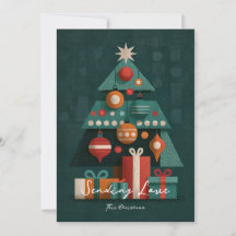 Árbol de Navidad Geométrico Retro