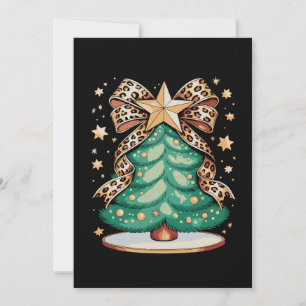 Árbol de Navidad glamuroso con lazo de leopardo Na