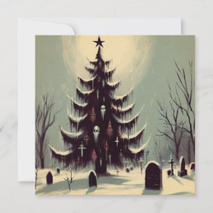 Árbol de Navidad Gótico con Horror de Cementerio