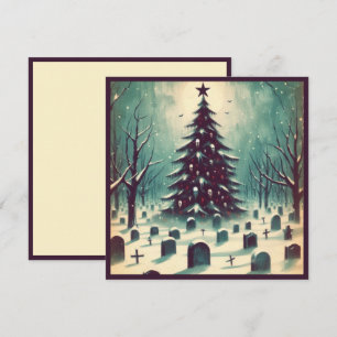 Árbol de Navidad Gótico con Murciélagos de Cemente