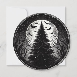Árbol de Navidad gótico con murciélagos espeluznan