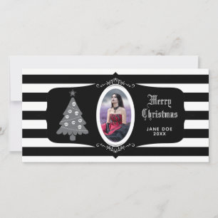 Árbol de Navidad Gótico con tarjeta de foto cameo