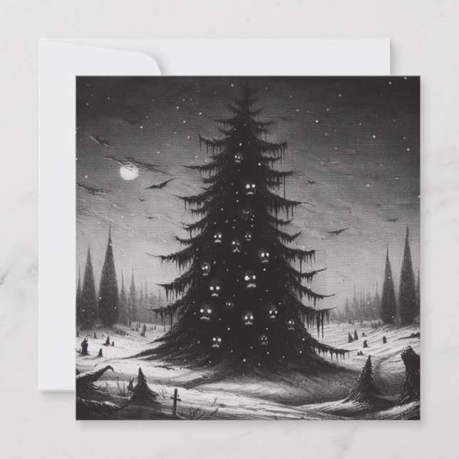 Árbol de Navidad Gótico de Terror Espeluznante Nav (Anverso)