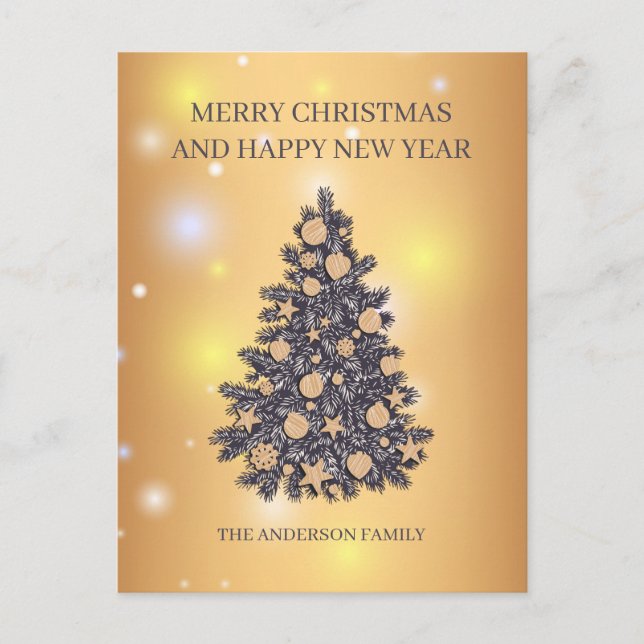 Árbol De Navidad Gris Y Beige (Anverso)
