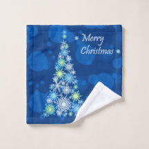 Árbol de Navidad hecho de copos de nieve.