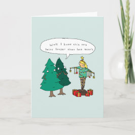Árbol de Navidad Humano | Tarjeta divertida de Nav