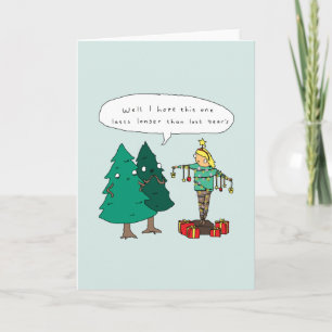 Árbol de Navidad Humano Tarjeta divertida de Nav