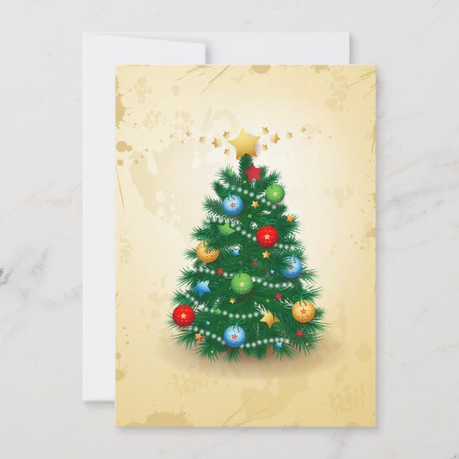 Árbol de Navidad, invitación (Anverso)
