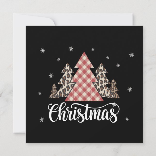 Árbol de Navidad Leopardo Divertida Navidad Fiesta (Anverso)