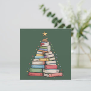 Árbol de Navidad Libro Retro Bibliófilo Biblioteca