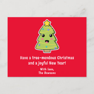 Árbol de Navidad Lindo Divertido Árbol-mendoso Roj