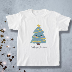 Árbol de Navidad lindo en camiseta de niño