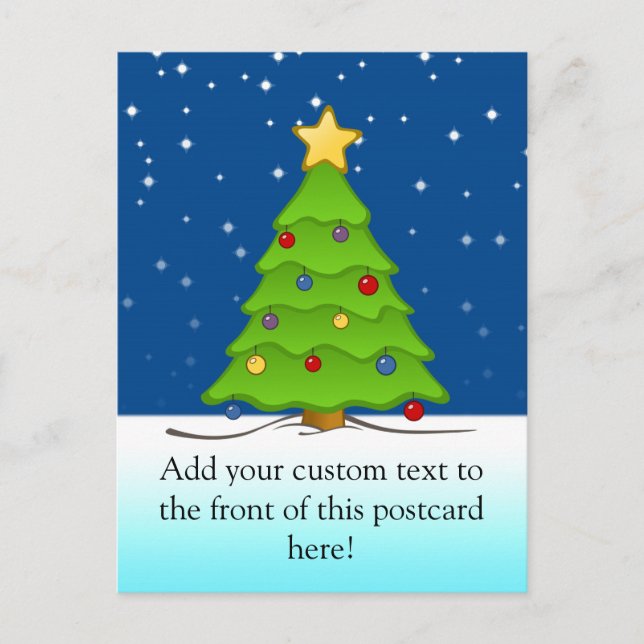 Árbol de Navidad lindo en nieve (Anverso)