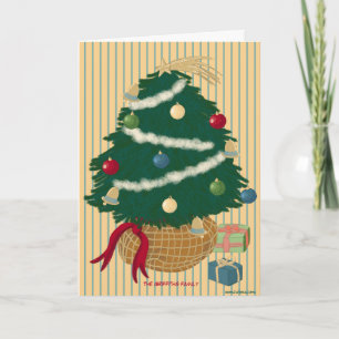 Árbol de Navidad lindo en rayas. Personalizable