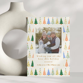 Árbol de Navidad lindo familia verde roja dos foto