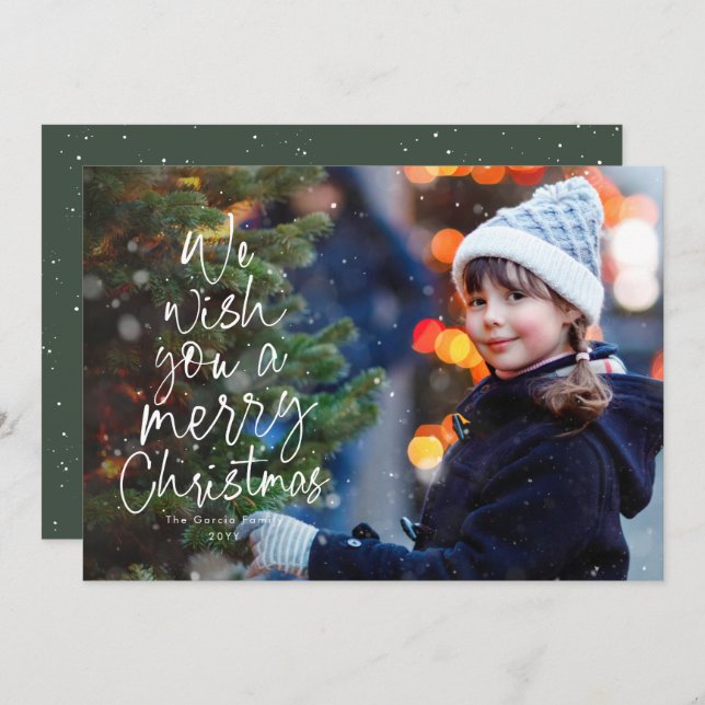 Árbol de navidad lindo tipo verde dos foto (Anverso / Reverso)