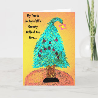 Árbol de navidad malhumorado que falta usted