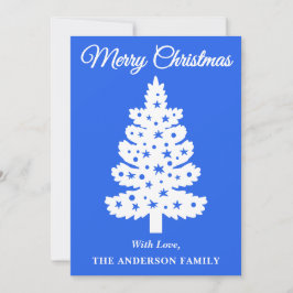 Árbol de navidad manuscrito azul real
