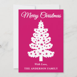Árbol de Navidad manuscrito magenta