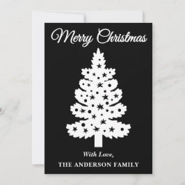 Árbol de navidad manuscrito negro