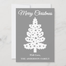 Árbol de Navidad manuscrito plateado