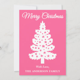 Árbol de Navidad manuscrito rosa