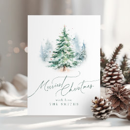 Árbol de Navidad más alegre con letra moderna