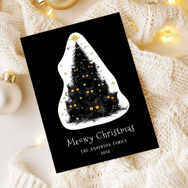 Árbol de Navidad Meowy de Gato Negro (Subido por el creador)