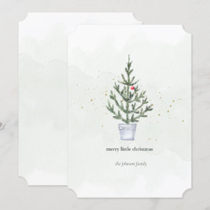 Árbol de Navidad minimalista acuarela navideña