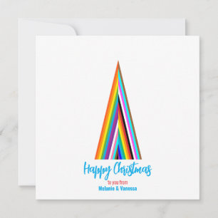 Árbol de Navidad minimalista LGBT arcoíris