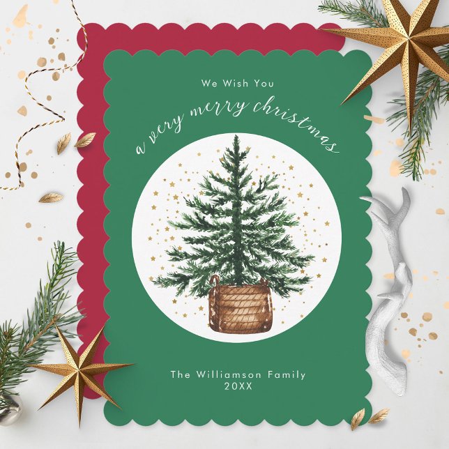 Árbol de Navidad Minimalista Simple Acuarela Moder (Subido por el creador)