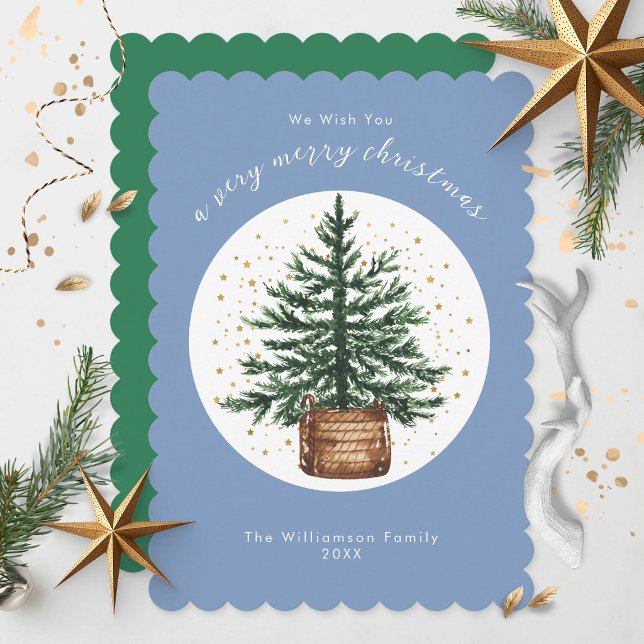 Árbol de Navidad Minimalista Simple Acuarela Moder (Subido por el creador)