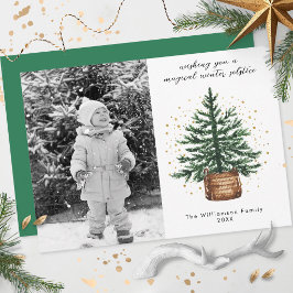 Árbol de Navidad Minimalista Simple Acuarela Moder