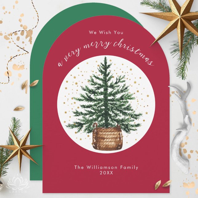 Árbol de Navidad Minimalista Simple Acuarela Moder (Subido por el creador)