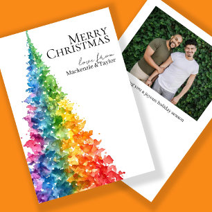 Árbol de Navidad moderno con foto personalizada de