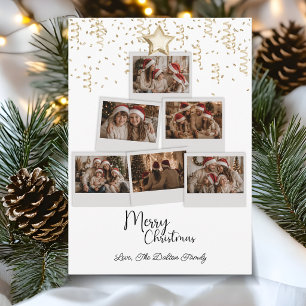 Árbol de Navidad moderno con varias fotos