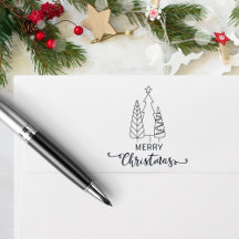 Árbol de Navidad moderno Feliz Navidad Simple