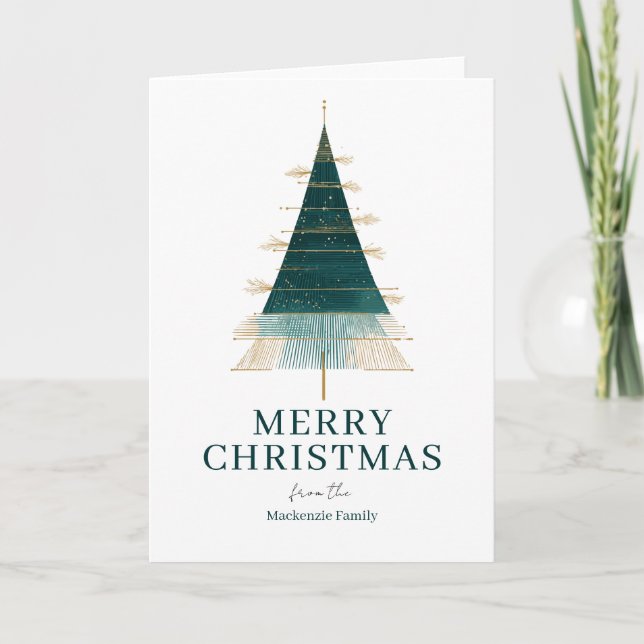 Árbol de Navidad moderno Foto Personalizada (Anverso)