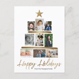 Árbol de Navidad moderno Fotos familiares con letr