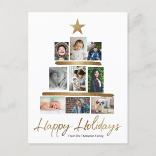 Árbol de Navidad moderno Fotos familiares con letr