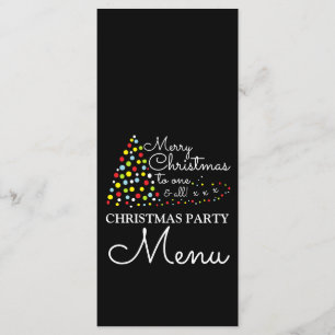 Árbol de Navidad moderno, menú Fiesta de Navidades